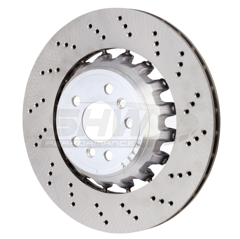 BMW X3 Brake Rotor (1) - Right Rear - SHW Performance - Cross-Drilled Lightweight - `20-`27
